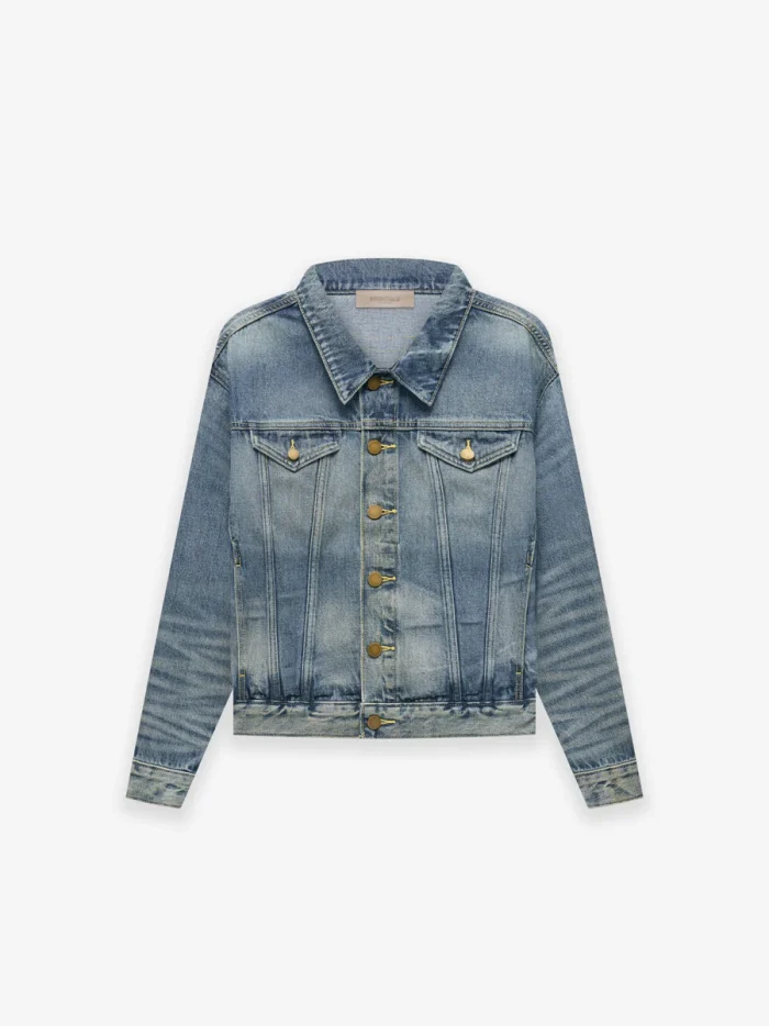 Essentials Kids Trucker Indigo Jacket