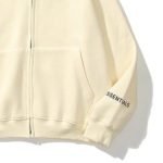 Essentials Reflective Print Zip-up Oversized Hoodie Cream