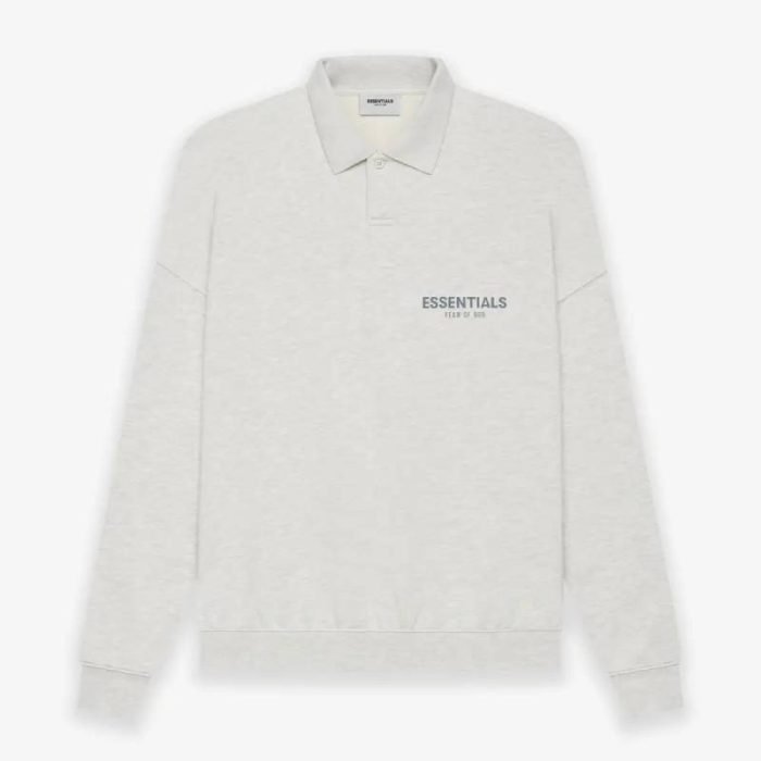 Fear of God ESSENTIALS Long Sleeve Polo Gray Sweatshirt