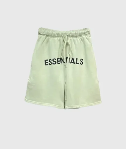 Essentials Fear of God Logo Shorts Green